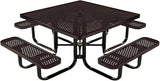 COATEDOUTDOORFURNITURE Heavy-Duty Portable Outdoor Kids Table with Umbrella Hole, Punched Steel Kids Picnic Table - Photo 1