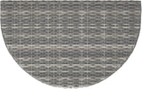 Grey Poly Rattan Garden Table with Powder-Coated Steel Frame, Modern Design and Weather Resistant for Outdoor Dining - Photo 7