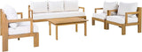 5 Piece Acacia Wood Patio Furniture Set with Coffee Table, 2 Loveseat and 2 Chairs - Photo 4