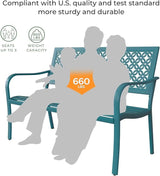 Grand patio 50" Outdoor Bench Garden Bench with Armrests Bench for Outdoors Lawn Yard Porch Lake Shore - Photo 4