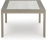 Signature Design by Ashley Kimpton Isle Contemporary Outdoor Fade and Rust Resistant Coffee Table with Stone Tabletop - Photo 4