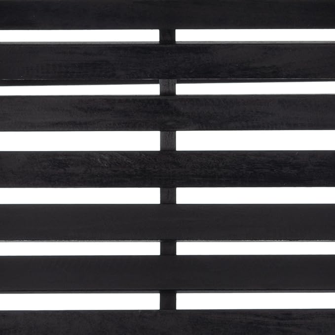 SAFAVIEH Outdoor Collection Sonora Black Slatted Rocking Chair
