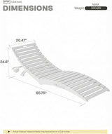 Pre-Assembled Folding in-Pool Lounge Chair, HDPE Outdoor Chaise Lounge with Cup Holder, Pool Lounge Chair for Poolside - Photo 2
