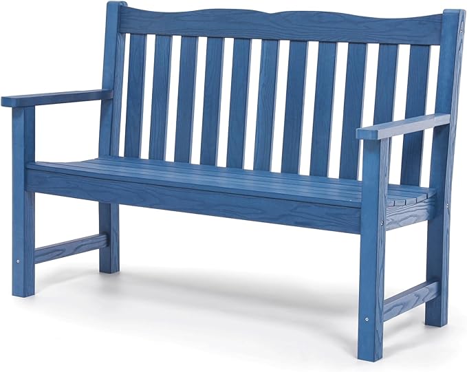 Stoog Outdoor Bench, 2-Person All-Weather HIPS Plastic Garden Bench with 800lb Capacity, Never Rot or Fade - Photo 1