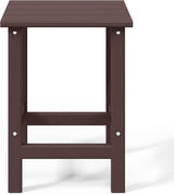 WestinTrends Malibu Square Outdoor Side Table for Adirondack Chair, Dark Brown - Photo 9