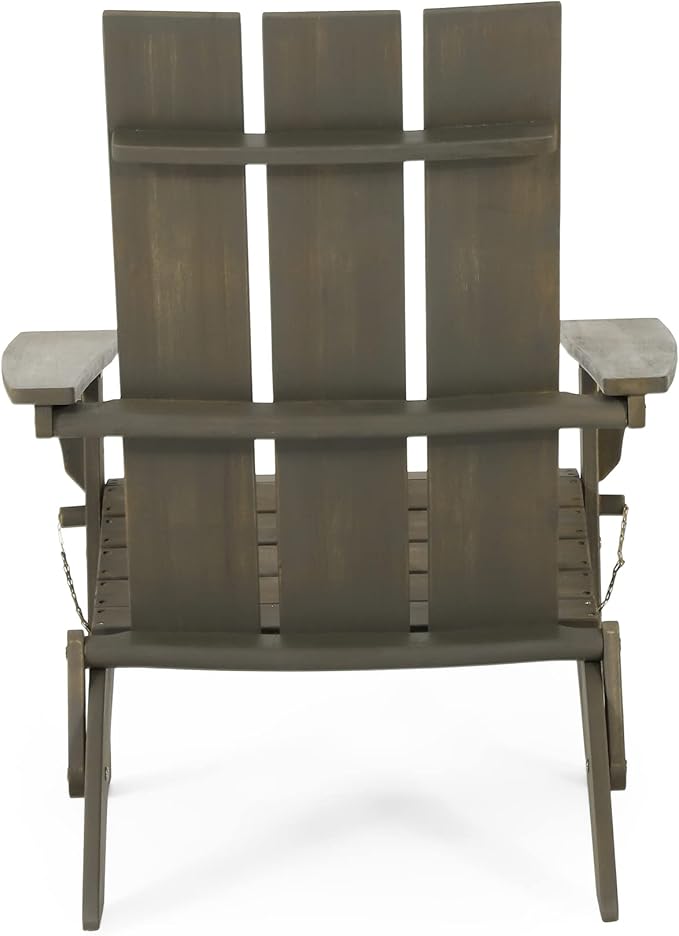 Christopher Knight Home Zuma Outdoor Foldable Adirondack Chair - Acacia Wood - Gray