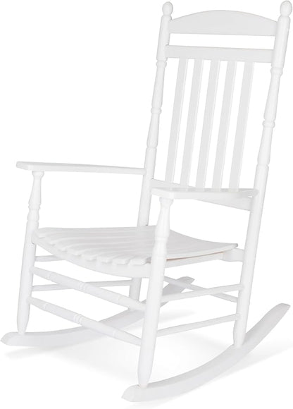 Shine Company Rhode Island Wooden Traditional Rocking Chair, White
