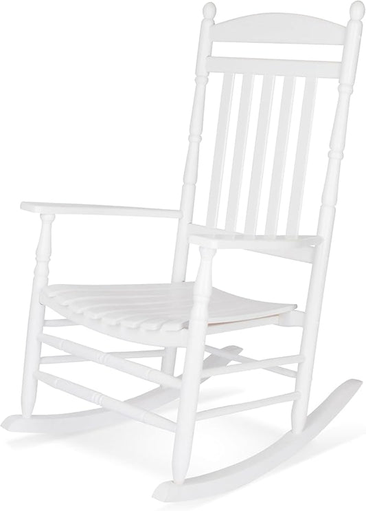 Shine Company Rhode Island Wooden Traditional Rocking Chair, White