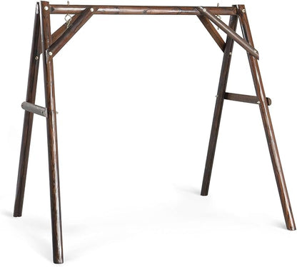 VINGLI Porch Swing Stand, Heavy-Duty 770 LBS Wood Swing Frame, Improved A-Frame Swing Stand for 4 FT Swing Bench, for Garden, Yard, Patio, Rustic