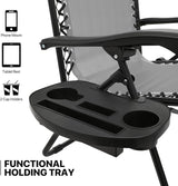 MoNiBloom Zero Gravity Chair Set of 2 with Canopy Shade, Patio Folding Anti Gravity Recliner - Photo 10