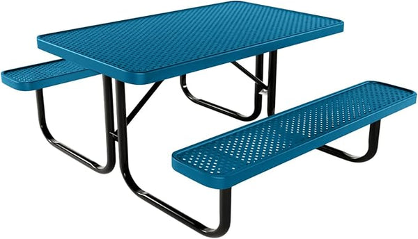 COATEDOUTDOORFURNITURE Heavy-Duty Portable Outdoor Kids Table, Punched Steel Kids Picnic Table - Photo 1