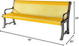COATEDOUTDOORFURNITURE Coated Outdoor Furniture Heavy-Duty Outdoor Bench Thermoplastic Coated, Punched Steel - Photo 2