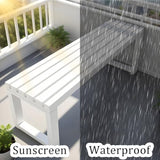 Garden Benches for Outdoors 2-Person Patio Bench Park Seat Metal Bench Backless Seat Weatherproof Chair for Backyard - Photo 2