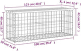 Solid Pine Wood Galvanized Steel Outdoor Garden Bench Rectangular Brown Rustic Furniture Comfortable Seating for Two - Photo 2