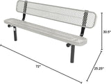 COATEDOUTDOORFURNITURE Coated Outdoor Furniture Heavy-Duty Outdoor Bench Thermoplastic Coated, Expanded Metal - Photo 2
