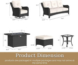 10 Piece Patio Furniture Set with Fire Pit Table - Photo 2