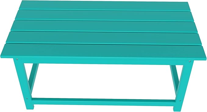 WO WESTIN OUTDOOR HDPE Laguna Outdoor Poly Adirondack Coffee Table, Turquoise