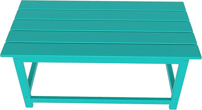 WO WESTIN OUTDOOR HDPE Laguna Outdoor Poly Adirondack Coffee Table, Turquoise