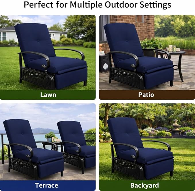 Kozyard Adjustable Outdoor Reclining Lounge Chair - Photo 7