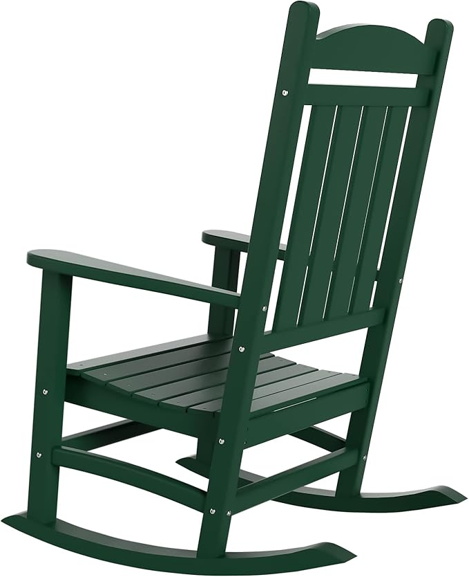 WestinTrends Malibu 3-Piece Set Outdoor/Patio Rocking Chairs (2 Seater), Dark Green