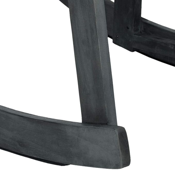 SAFAVIEH FOX6702K Outdoor Collection Alexei Rocking Chair, Dark Slate Grey