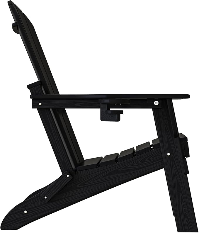 Plawdlik Folding Adirondack Chair, Cup Holder, SGS Tested - Photo 10
