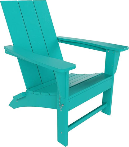 WestinTrends Ashore Modern Outdoor Folding Adirondack Chair, Turquoise