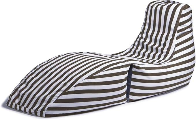 Jaxx Prado Outdoor Chaise Lounge, Taupe Stripes - Photo 1