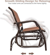 DORTALA 48'' Outdoor Patio Swing Glider Bench Chair, Cozy Patio Bench for 2 People - Photo 4