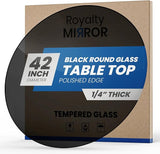 Royalty 42" Inch Round Tempered Glass Table Top – Clear Table Top Glass – Useful for Replacement, Tabletop Protector - Photo 1