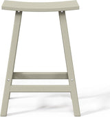 WestinTrends Malibu 2 Piece Set of 24 Height Outdoor/Patio Saddle bar stools, Sand - Photo 8