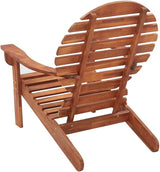vidaXL Solid Acacia Wood Adirondack Chair - Weather Resistant, Comfortable High Backrest & Wide Armrests, Easy to Clean - Photo 6
