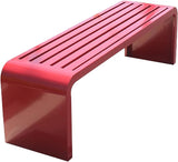 Waterproof Outdoor Garden Bench, Steel Frame Outdoor Bench, Metal Garden Bench 100/120/150/180cm - Photo 1