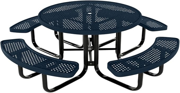 COATEDOUTDOORFURNITURE Heavy-Duty Portable Outdoor Kids Table with Umbrella Hole, Punched Steel Kids Picnic Table - Photo 1