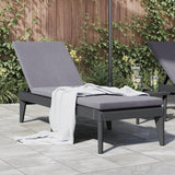 Adjustable Sun Lounger with Cushion, UV-Resistant Polypropylene Outdoor Chaise Lounge for Poolside Garden Patio - Photo 1