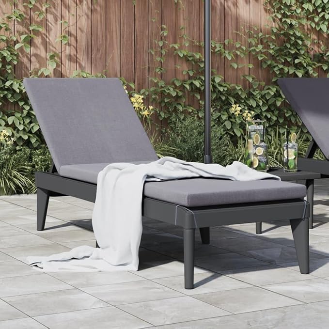 Sun Lounger Chair Outdoor Adjustable Reclining Patio Furniture for Garden Pool Beach - Photo 1