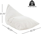 Merax Outdoor Bean Bag Lounge Chair with Side Pocket, 62" Adult Patio BeanBag Chair with Foam Filled for Pool Balcony - Photo 2