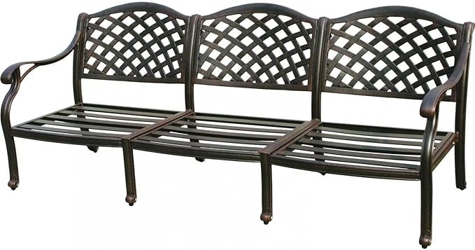 Darlee Nassau Cast Aluminum Patio Sofa - Photo 3
