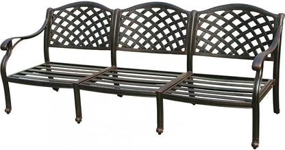Darlee Nassau Cast Aluminum Patio Sofa