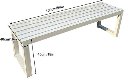 Metal Garden Benches, Garden Benches for Outdoors, Park Benches for Outside, Outdoor Bench, Porch Benches Outdoor, Patio Benches for Outdoors (Color : Yellow, Size : 150cm/59in)