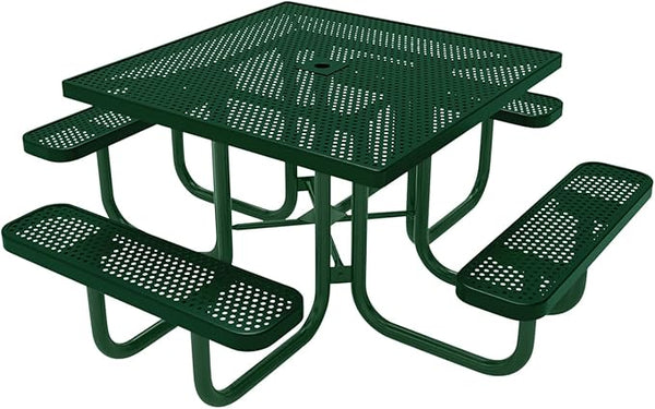 COATEDOUTDOORFURNITURE Heavy-Duty Portable Outdoor Picnic Table with Umbrella Hole - Photo 1