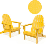 Folding Adirondack Chair - Durable HDPE Poly Lumber All-Weather Resistant - Photo 9