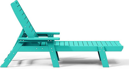 WestinTrends Malibu Poly Reclining Chaise Lounge Turquoise