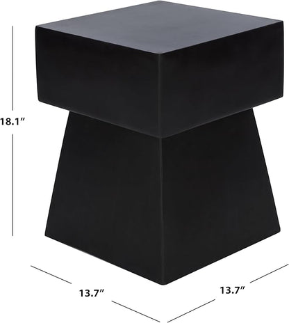 Safavieh Outdoor Zen Black Mushroom Modern Concrete Accent Table