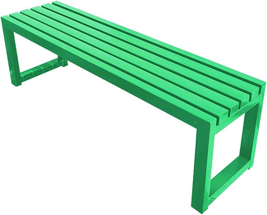 Outdoor Bench,3 Person Garden Bench,Backless Patio Benches,All-Weather Metal Furniture Seating,for Front Porch,Patio,Backyard,Lawn 39.1/47.2 in(Green,71 Inch)