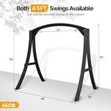 VINGLI Outdoor Wooden Swing Frame, Heavy Duty 1000 LBS A-Frame Swing Stand with Farmhouse Cottage Style - Photo 3