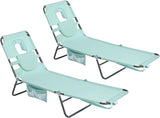 SUNNYFEEL Beach Lounge Chair, Backpack Reclining Beach Chairs Lay Flat, Sun Face Down Tanning Chair - Photo 1