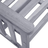 vidaXL Solid Acacia Wood Patio Chairs with Tea Table and Cushions - Garden Seats for Patio and Outdoor - Gray and - Photo 4