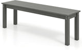 Moccha HDPE Outdoor Bench, 55" Patio Bench with Slatted Seat &750 Lbs Capacity, Weatherproof Outside Seating Furniture - Photo 1