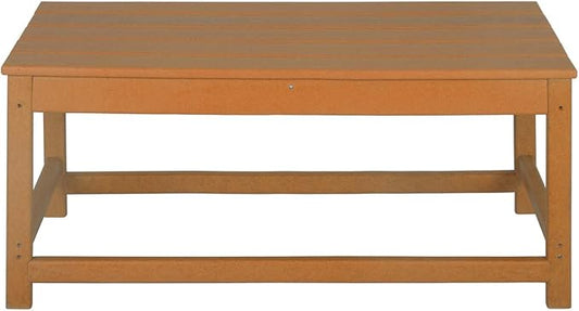 WO WESTIN OUTDOOR HDPE Laguna Outdoor Poly Adirondack Coffee Table, Orange